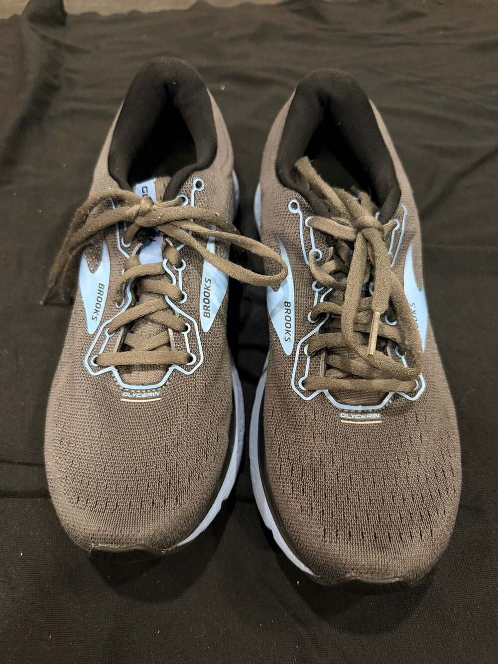 Brooks Glycerin 18 Women's Gray and Blue Athletic Running Shoes